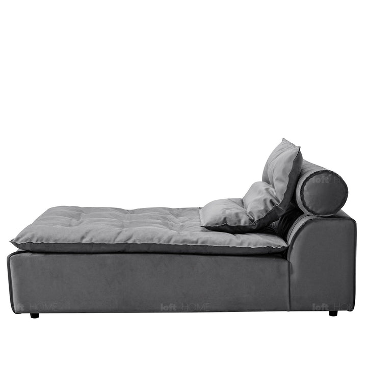 Scandinavian fabric modular chaise sofa woolen in still life.