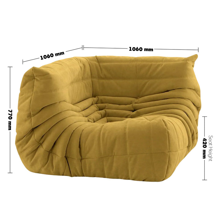 Scandinavian fabric modular corner 1 seater sofa cater size charts.