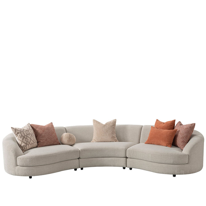 Scandinavian fabric modular corner 1 seater sofa groove conceptual design.