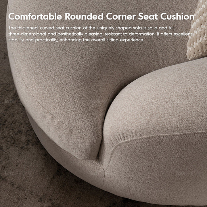 Scandinavian fabric modular corner 1 seater sofa groove in real life style.