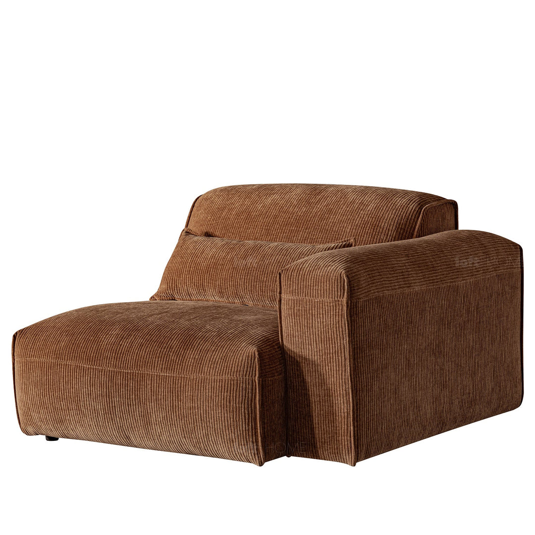 Scandinavian corduroy velvet fabric modular corner 1 seater sofa opera detail 2.