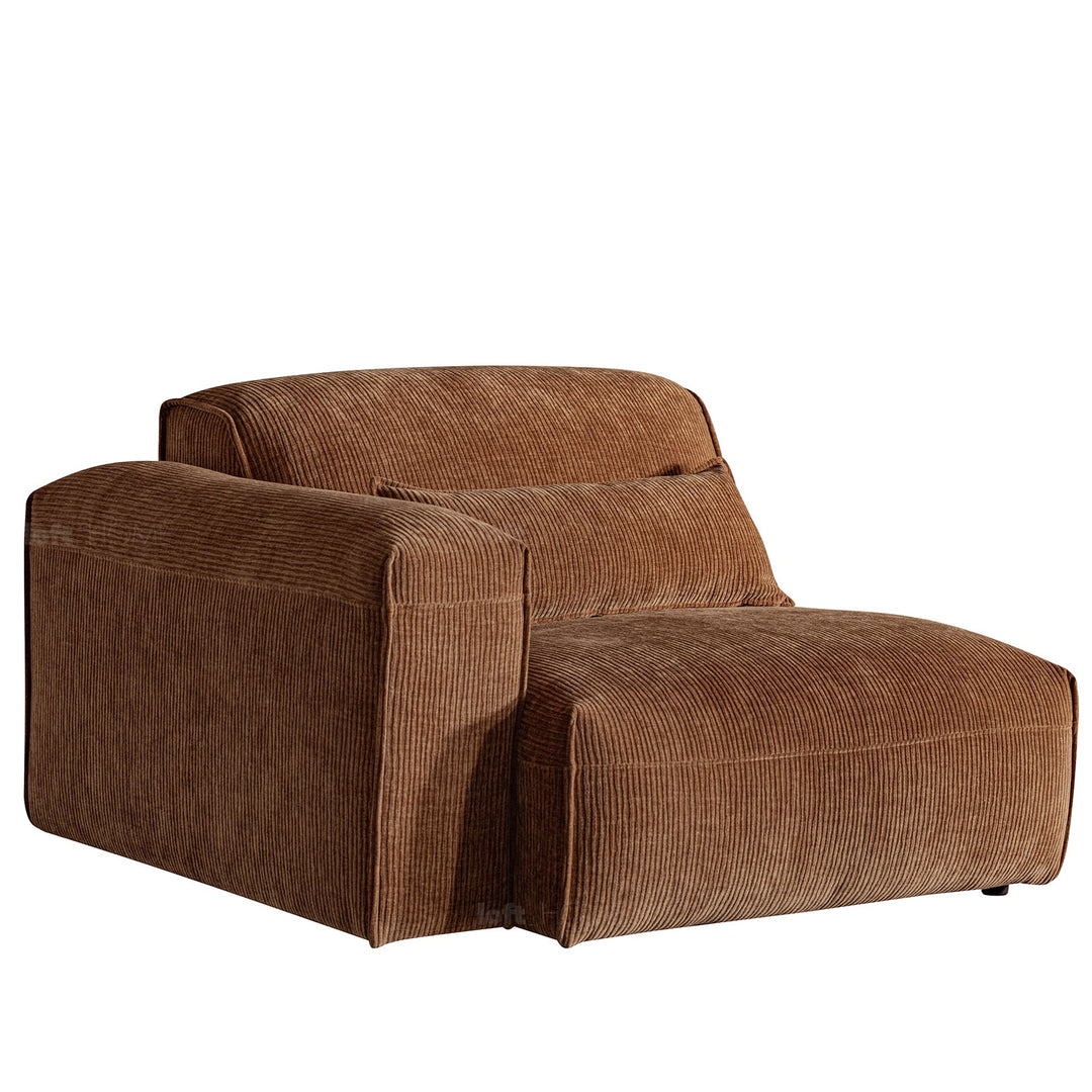 Scandinavian corduroy velvet fabric modular corner 1 seater sofa opera detail 3.