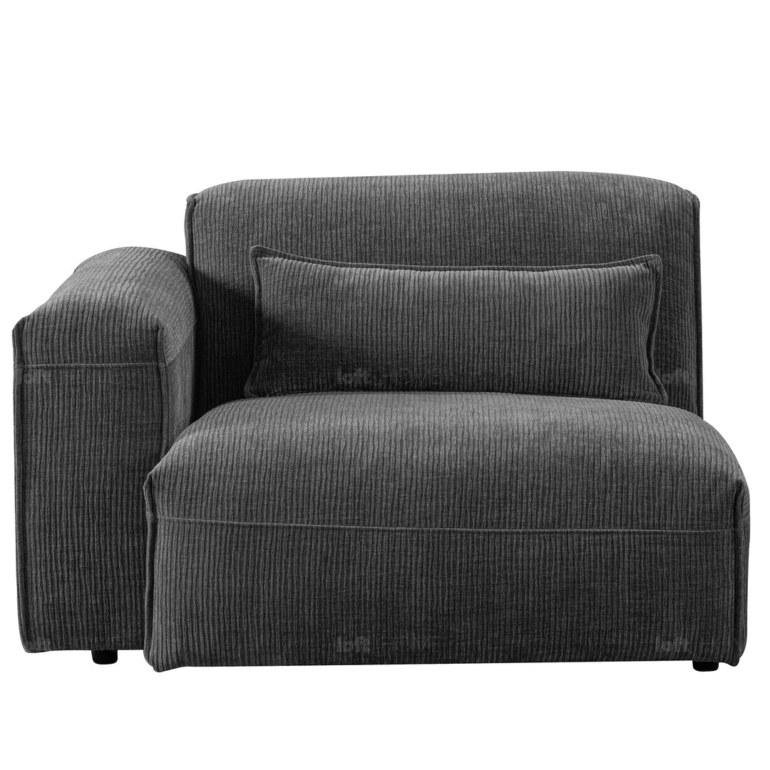 Scandinavian corduroy velvet fabric modular corner 1 seater sofa opera detail 4.