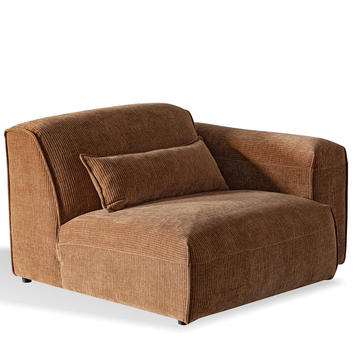 Scandinavian corduroy velvet fabric modular corner 1 seater sofa opera detail 6.