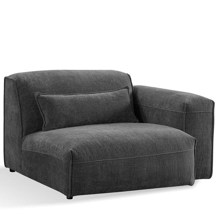 Scandinavian corduroy velvet fabric modular corner 1 seater sofa opera detail 8.