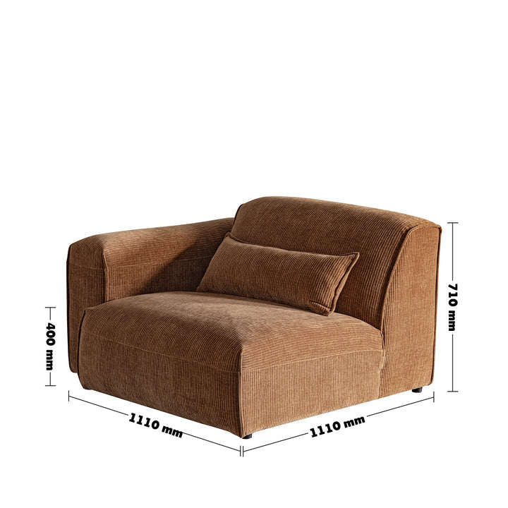 Scandinavian corduroy velvet fabric modular corner 1 seater sofa opera size charts.