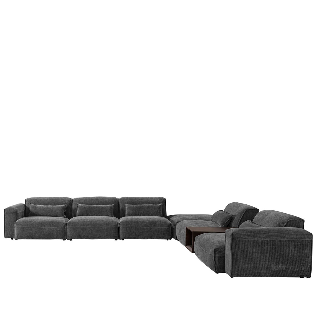 Scandinavian corduroy velvet fabric modular corner 1 seater sofa opera environmental situation.