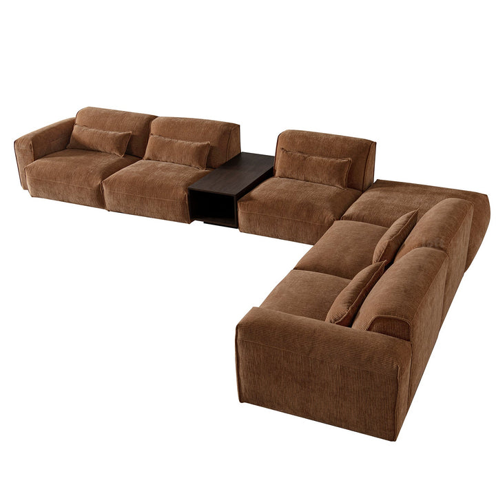 Scandinavian corduroy velvet fabric modular corner 1 seater sofa opera situational feels.
