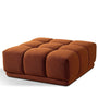 Contemporary Teddy Fabric Modular Ottoman CUBOID L