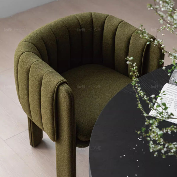 Scandinavian faux cashmere fabric 1 seater sofa cactus conceptual design.