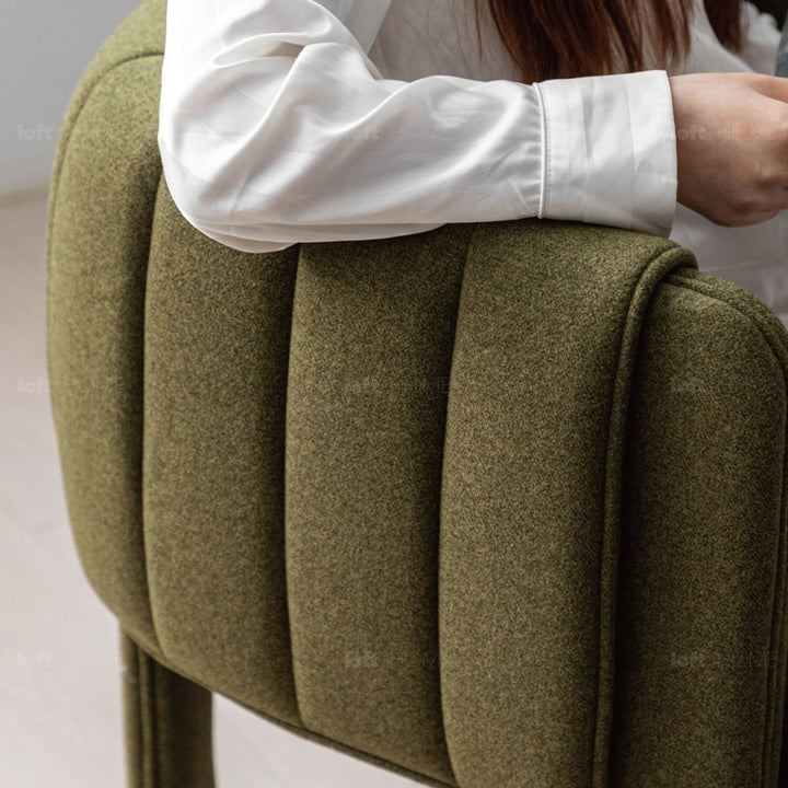 Scandinavian faux cashmere fabric 1 seater sofa cactus detail 1.