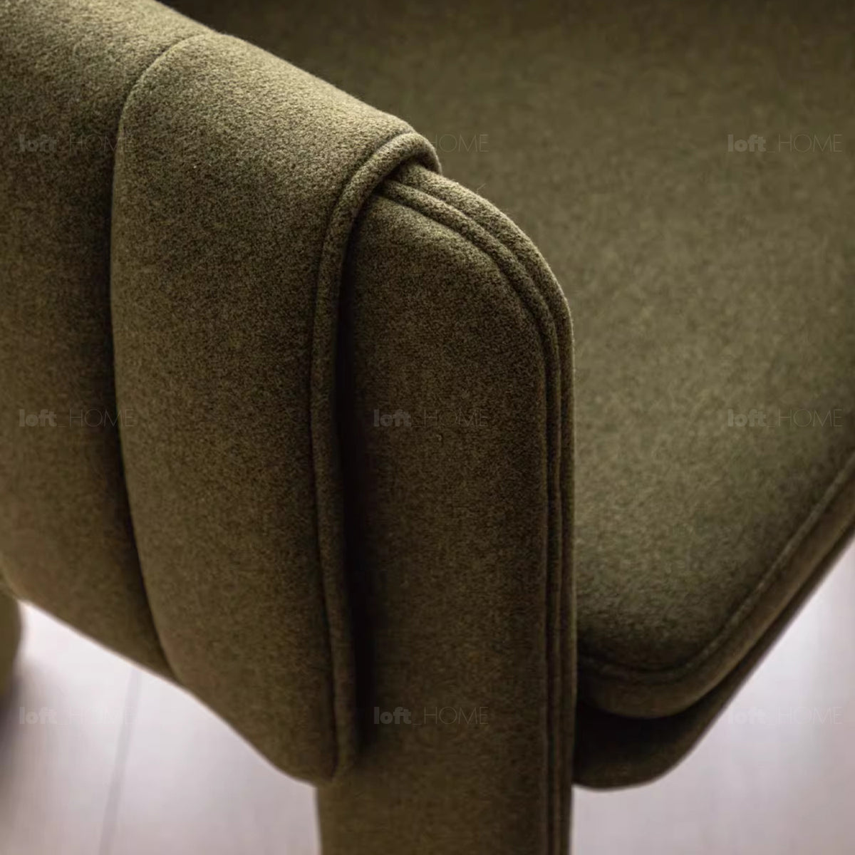 Modern Faux Cashmere Fabric Dining Chair CACTUS Material Details Chart