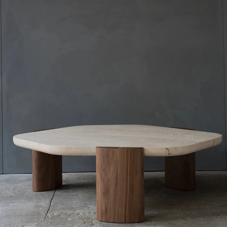 Scandinavian Travertine Stone Coffee Table TRAWO Good to Know Preview-1