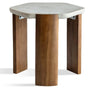 Scandinavian Travertine Stone Side Table TRAWO