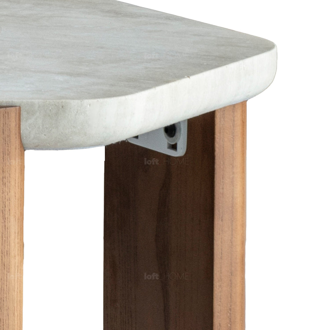 Scandinavian marble side table trawo in real life style.