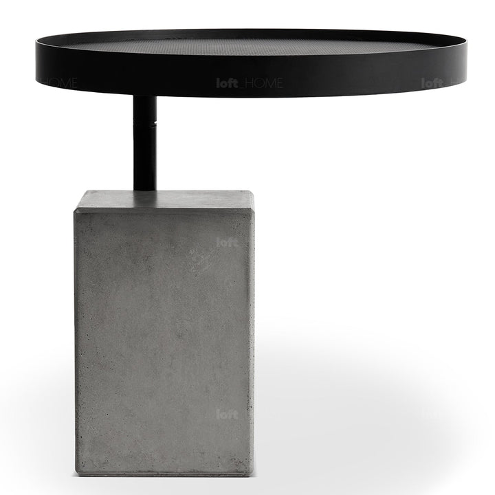Scandinavian metal side table fjord in real life style.