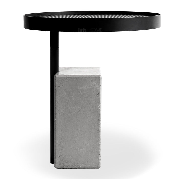 Scandinavian metal side table fjord with context.