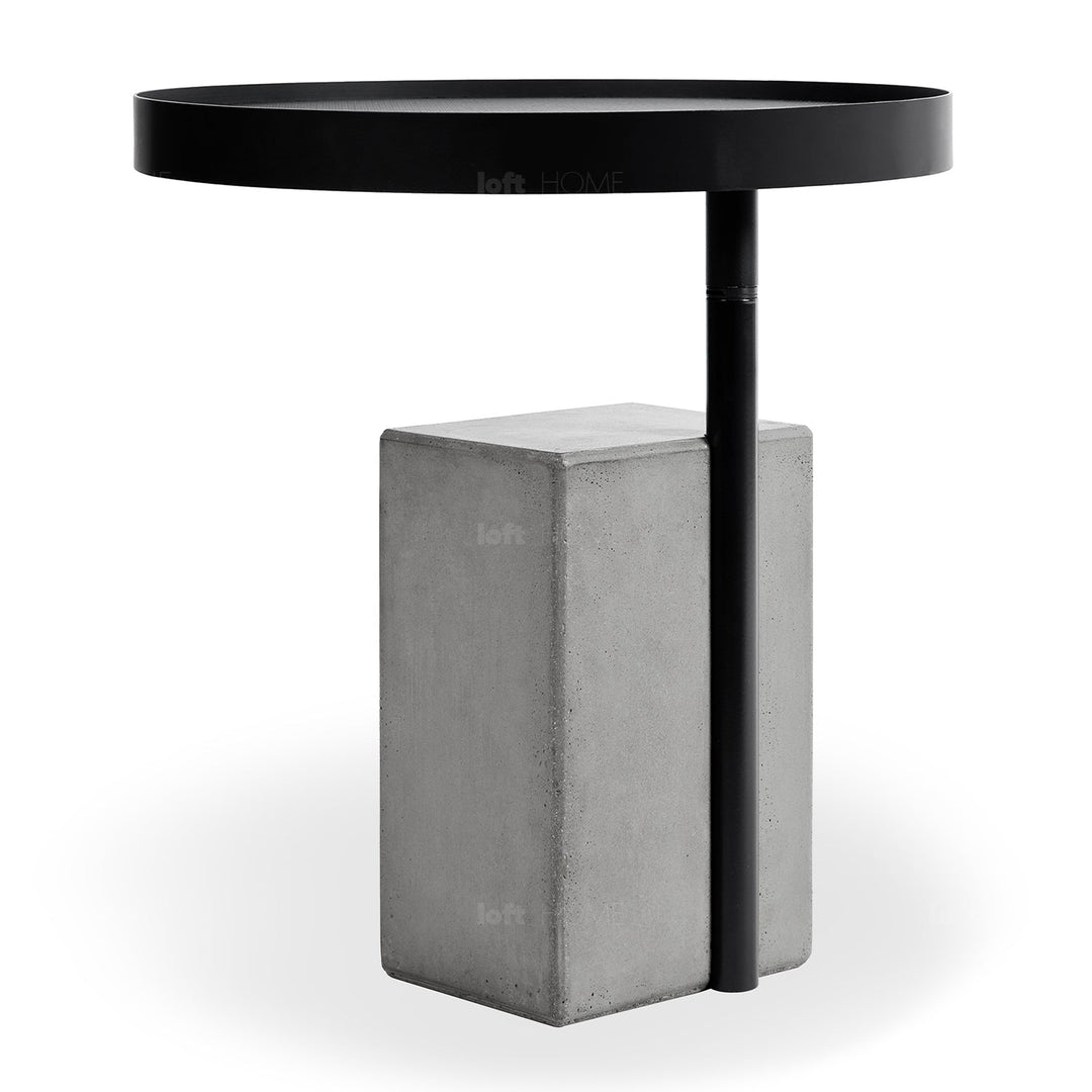 Scandinavian metal side table fjord in details.