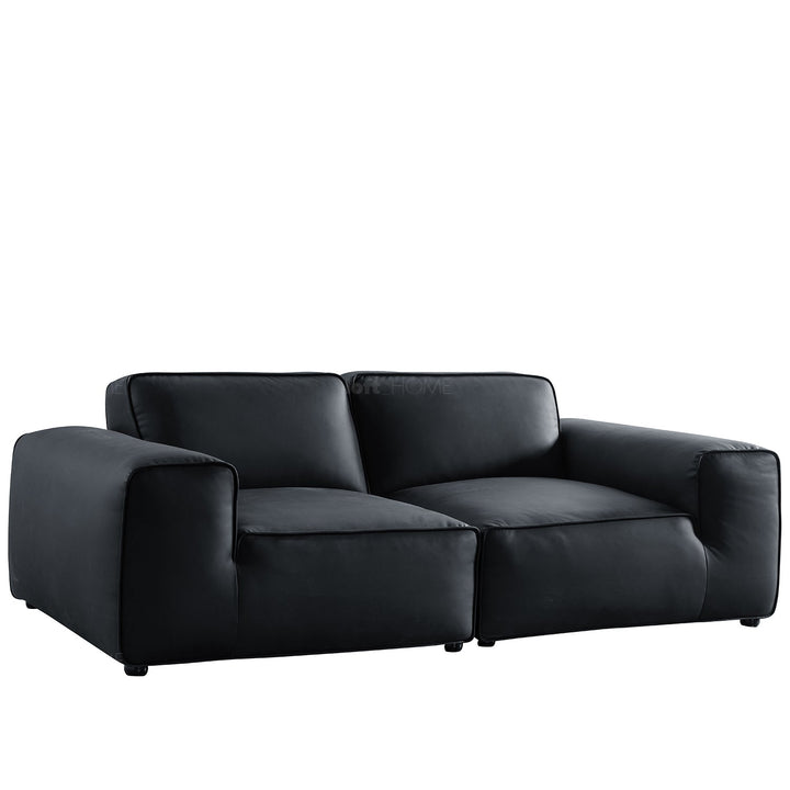 Scandinavian microfiber leather 3 seater sofa fleece detail 2.