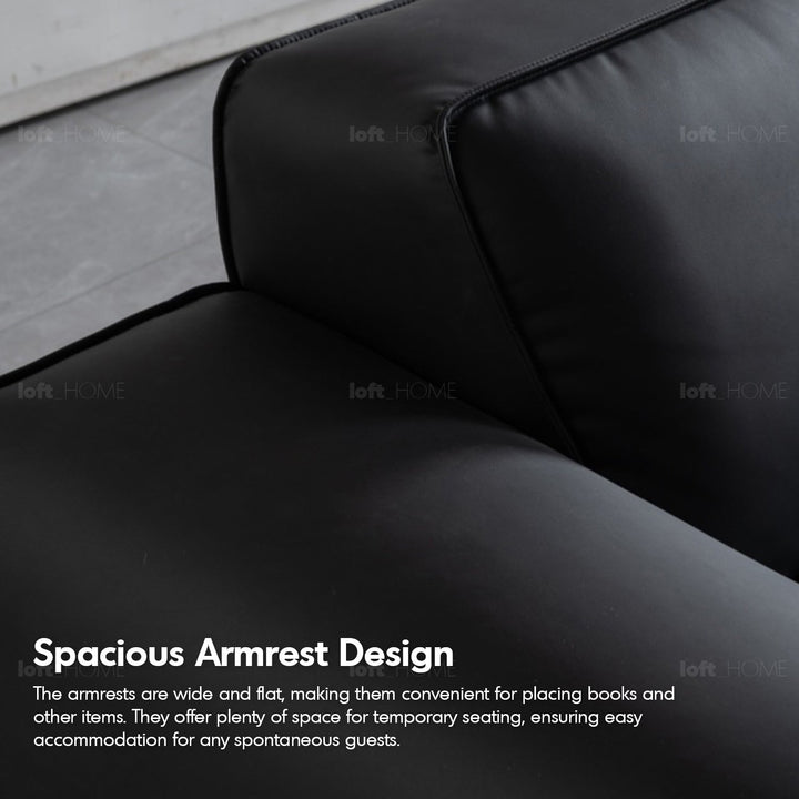 Scandinavian microfiber leather 3 seater sofa fleece with context.