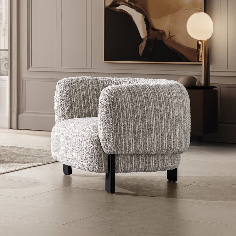 Japandi Mixed Weave Fabric 1 Seater Sofa EMBRACE Good to Know Preview-1