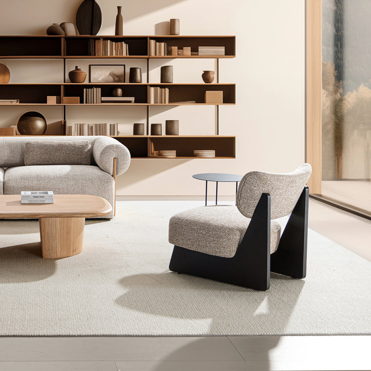 Japandi Mixed Weave Fabric 1 Seater Sofa LANGE Good to Know Preview-1