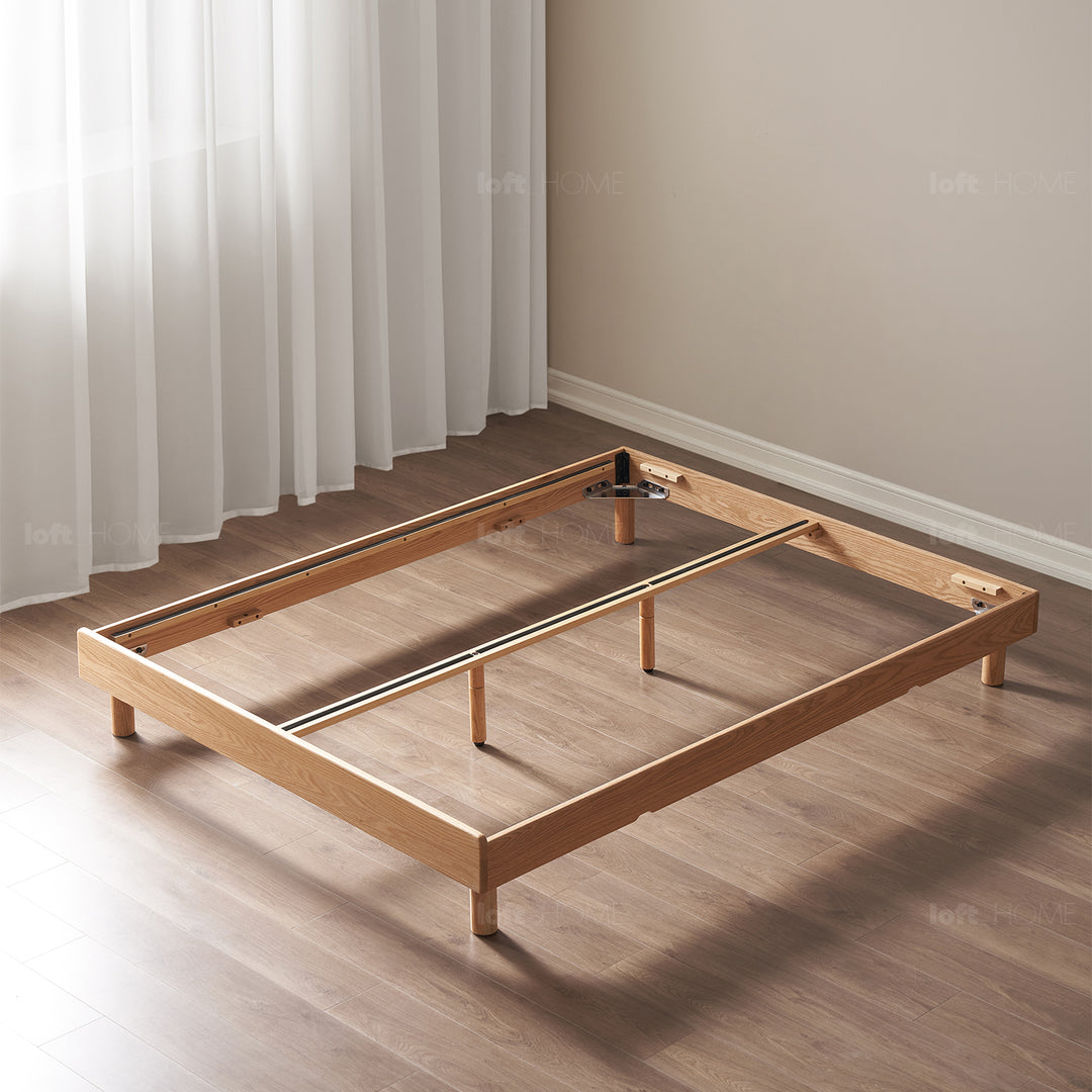 Scandinavian Oak Wood Platform Bed GRIMM