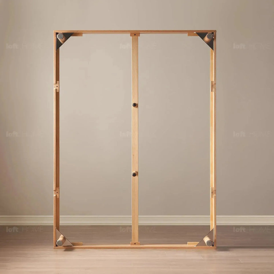 Scandinavian oak wood platform bed grimm detail 7.