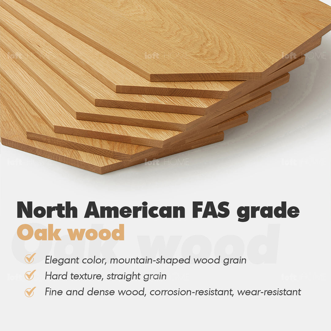 Scandinavian oak wood bench ligna material variants.