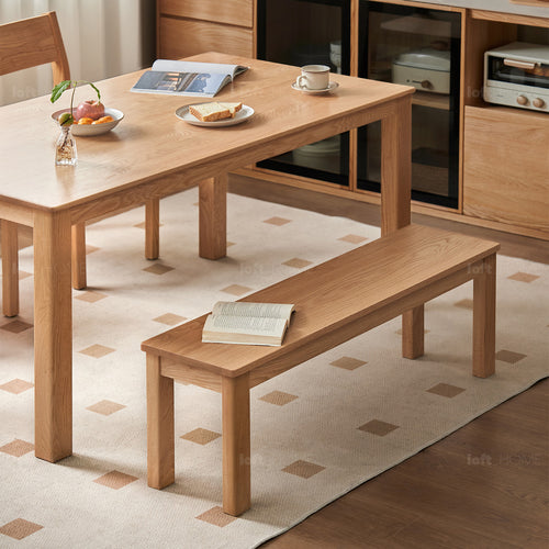 Scandinavian Oak Wood Dining Bench LIGNA Good to Know Preview-1