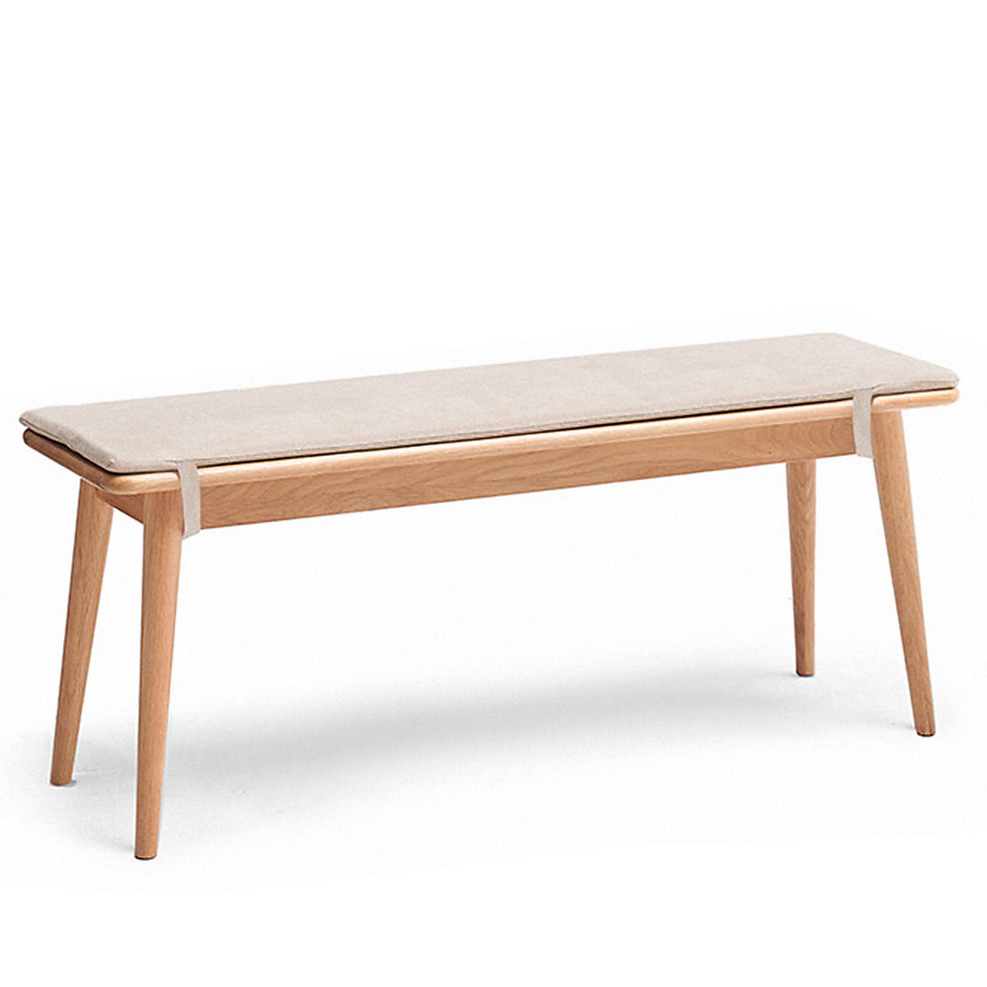 Scandinavian Oak Wood Dining Bench With Cushion SERENO