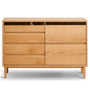 Scandinavian Oak Wood Chest Of 6 Drawers FLOATING LIGHT