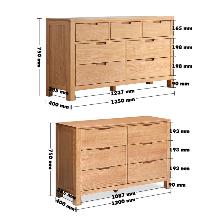 Scandinavian oak wood chest of drawers breeze size charts.