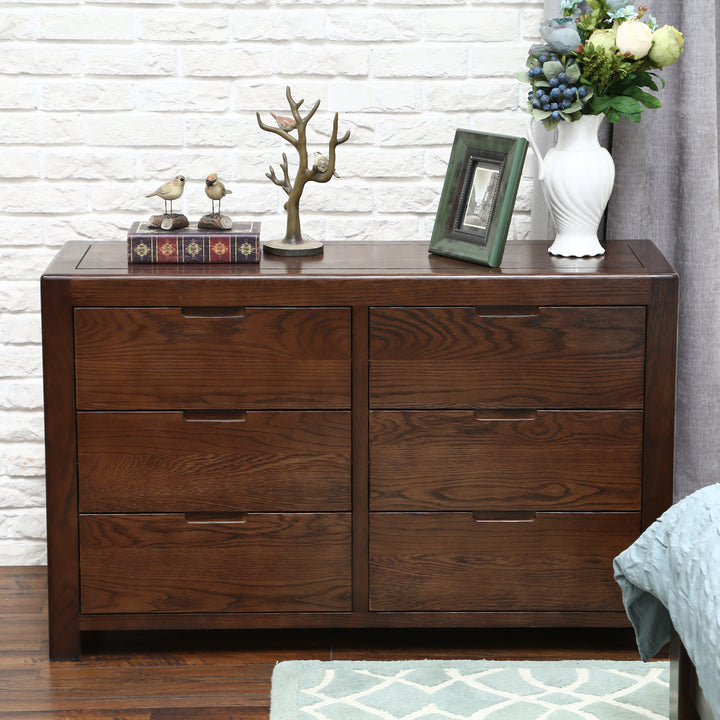 Scandinavian oak wood chest of drawers breeze detail 15.