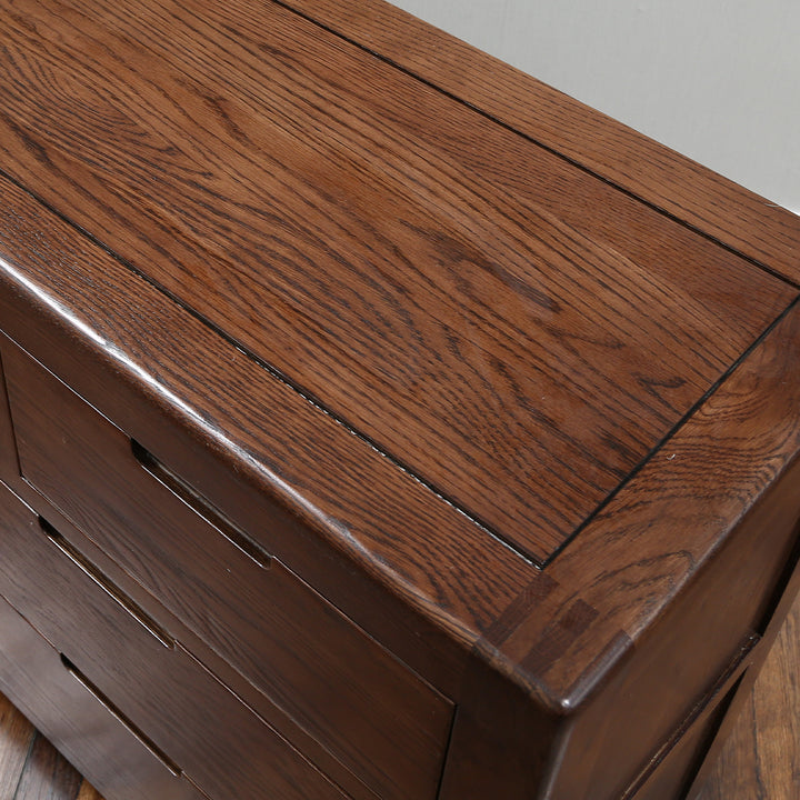 Scandinavian oak wood chest of drawers breeze detail 19.