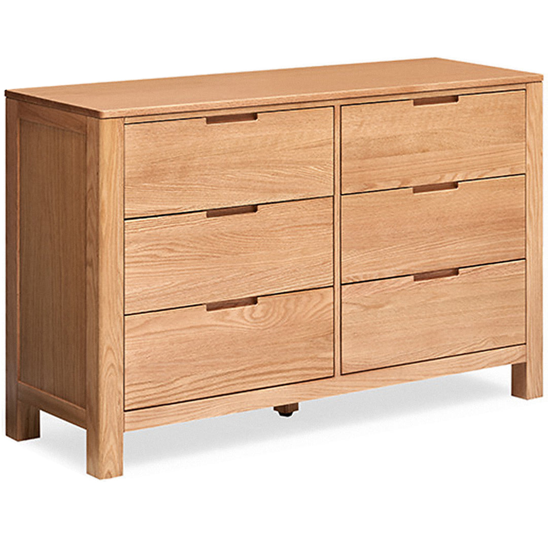 Scandinavian oak wood chest of drawers breeze detail 22.