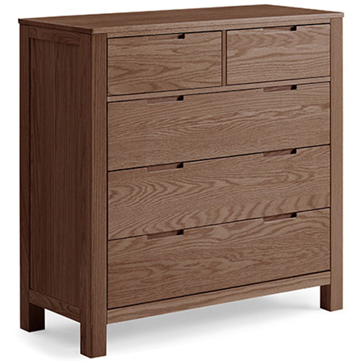 Scandinavian oak wood chest of drawers breeze detail 24.