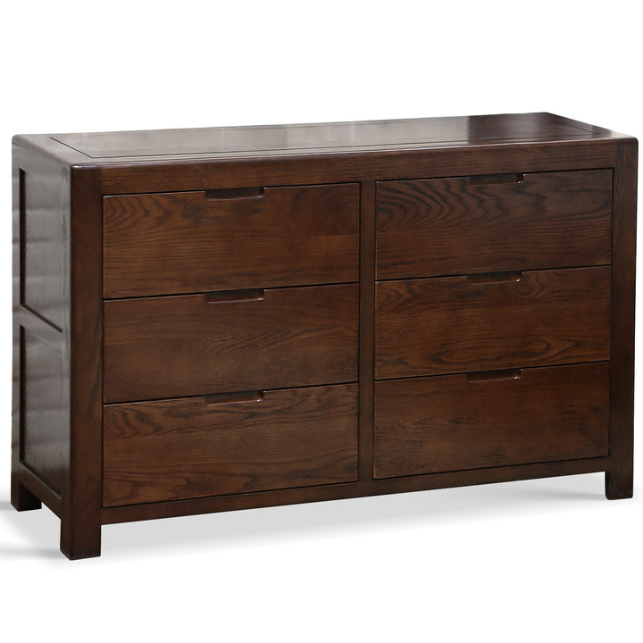 Scandinavian oak wood chest of drawers breeze detail 25.