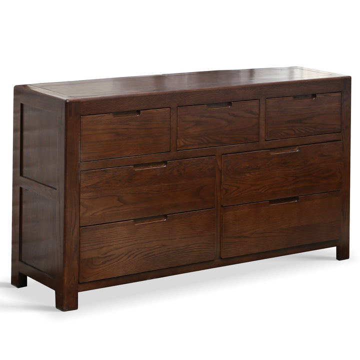 Scandinavian oak wood chest of drawers breeze detail 26.