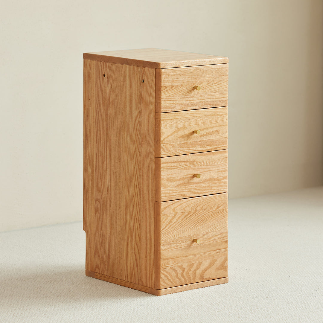 Scandinavian oak wood chest of drawers line detail 6.