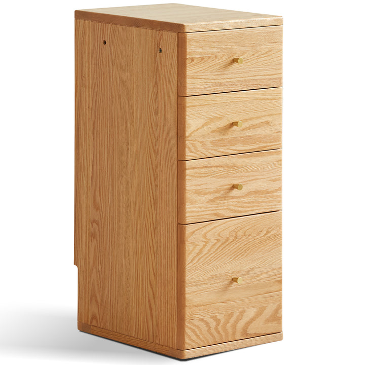 Scandinavian oak wood chest of drawers line detail 9.