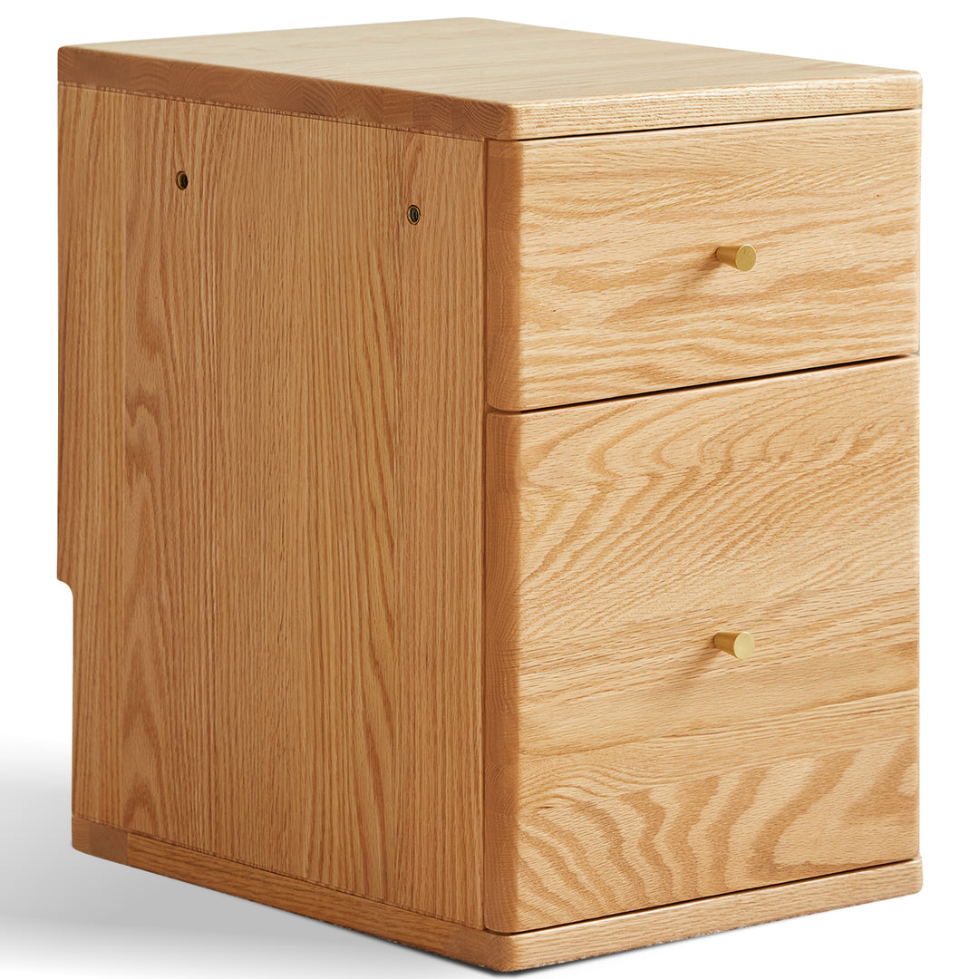 Scandinavian oak wood chest of drawers line detail 10.