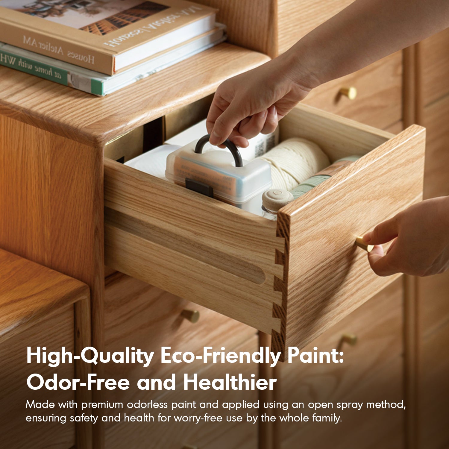 Lumber Stack Chest Scandinavian Oak Wood Chest Of Drawers STACK – LOFT HOME