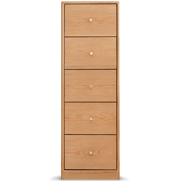 Scandinavian oak wood chest of drawers stack detail 7.