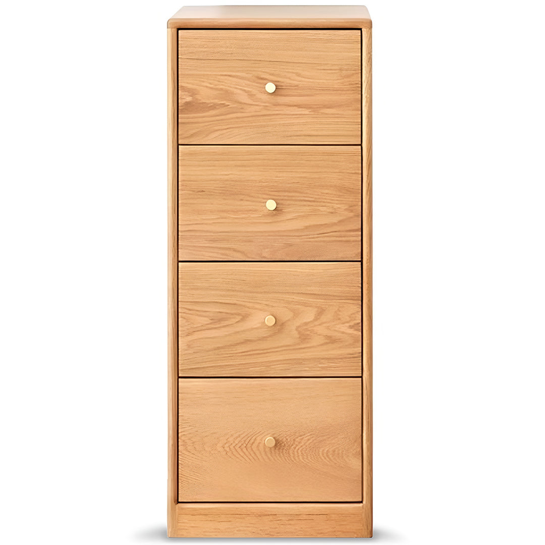 Scandinavian oak wood chest of drawers stack detail 8.