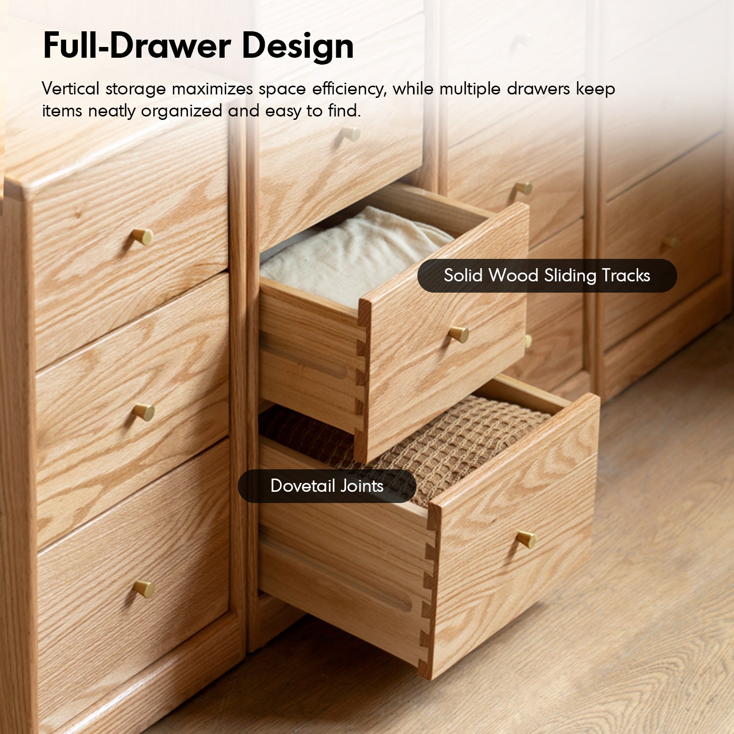 Lumber Stack Chest Scandinavian Oak Wood Chest Of Drawers STACK – LOFT HOME