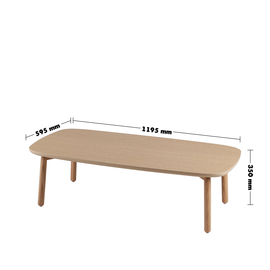 Scandinavian oak wood coffee table may size charts.