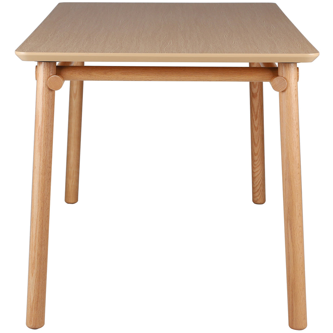 Scandinavian oak wood dining table beem detail 1.