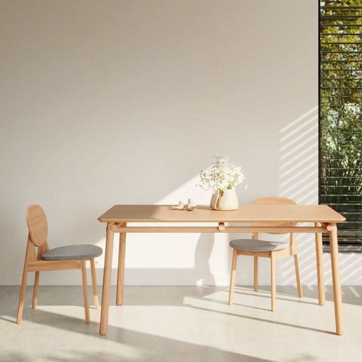 Scandinavian Oak Wood Dining Table BEEM