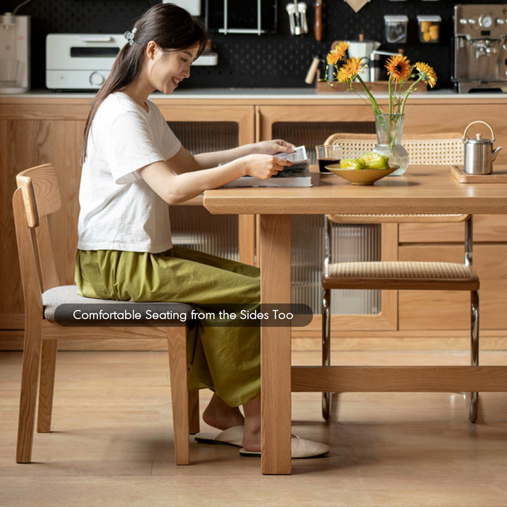 Scandinavian oak wood dining table haven detail 4.